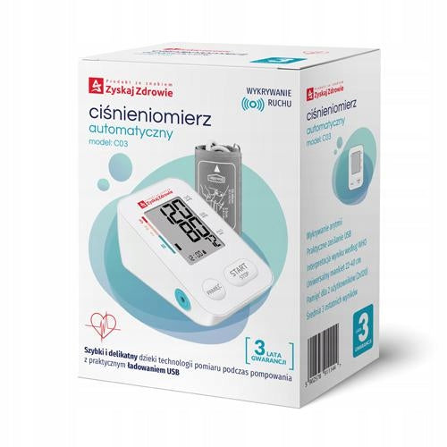 ZYSKAJ ZDROWIE Automatic blood pressure monitor model C03, 1 pc.