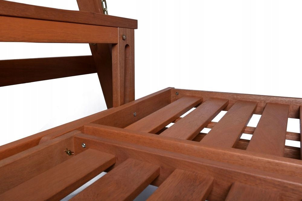 Zahradní houpačka VEGAS LUX, dřevo Meranti, 3 osoby, zelené polštáře Seat width 183 cm