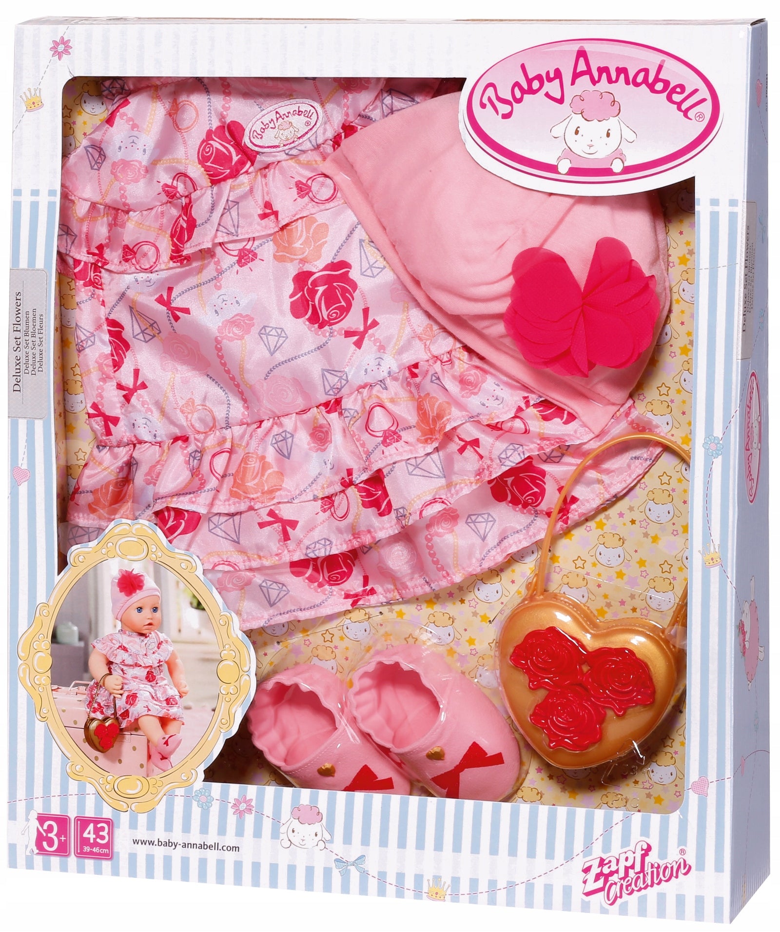 Lėlės drabužėliai Baby Annabell Gėlės, 43cm