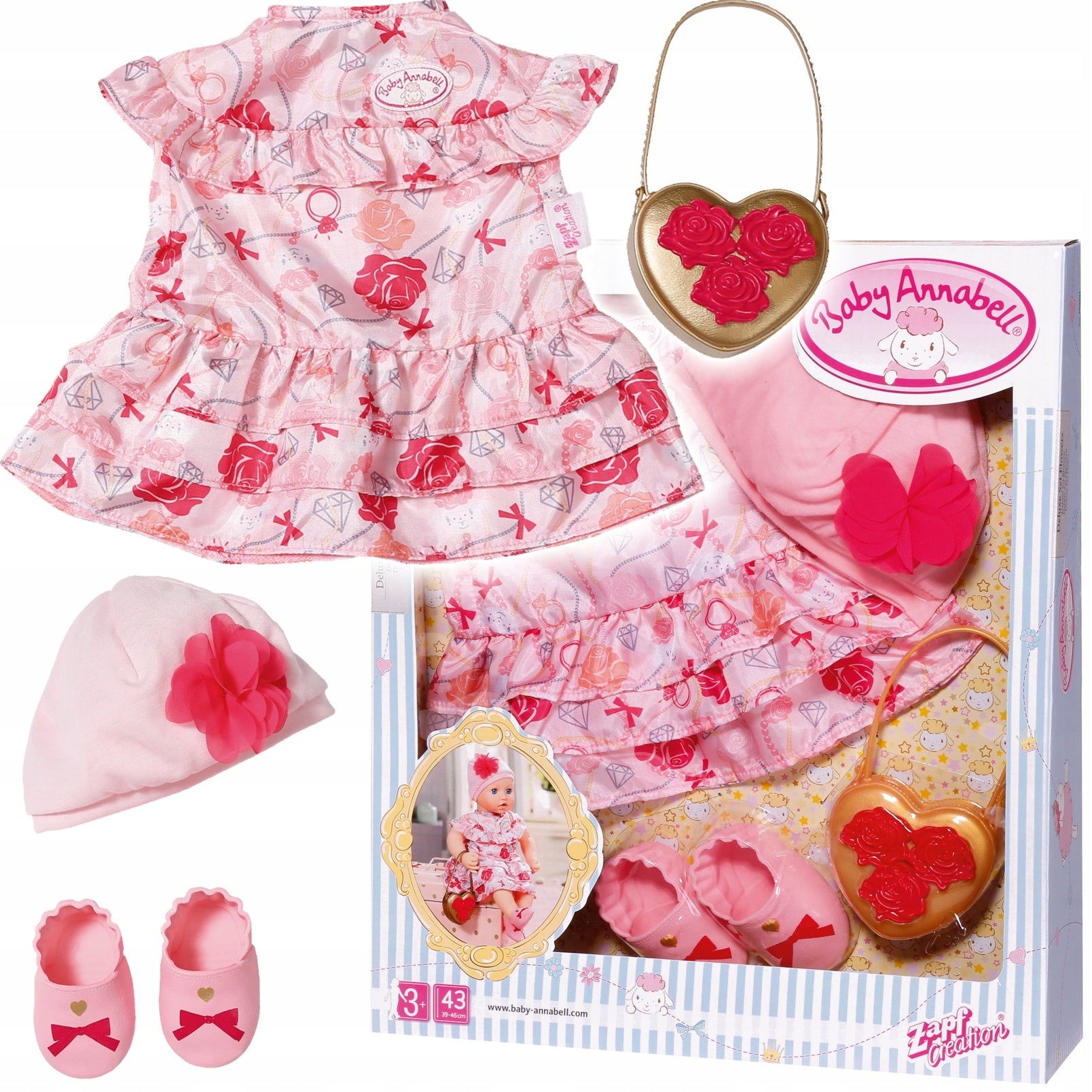 Lėlės drabužėliai Baby Annabell Gėlės, 43cm