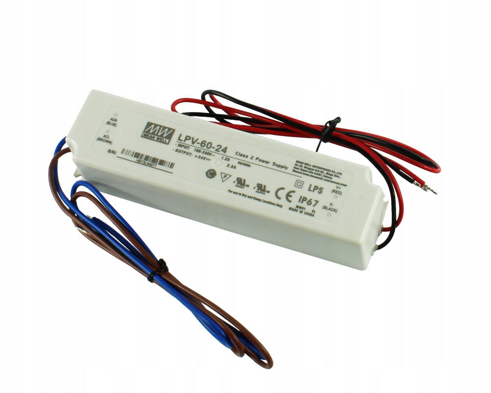 Pulsnetzteil Mean Well LVP-60-24 IP67 24V 2,5A 60W, wasserdicht 