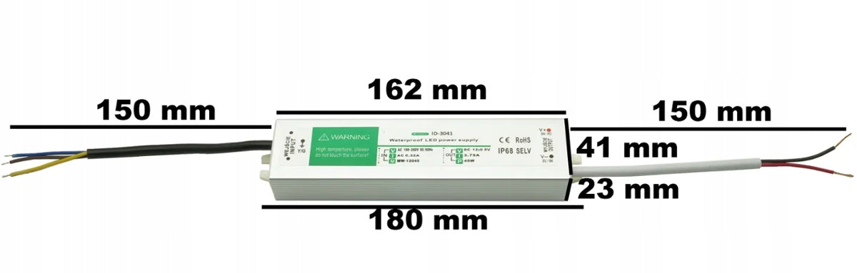Maitinimo šaltinis 12V 3.75A 45W IP68
