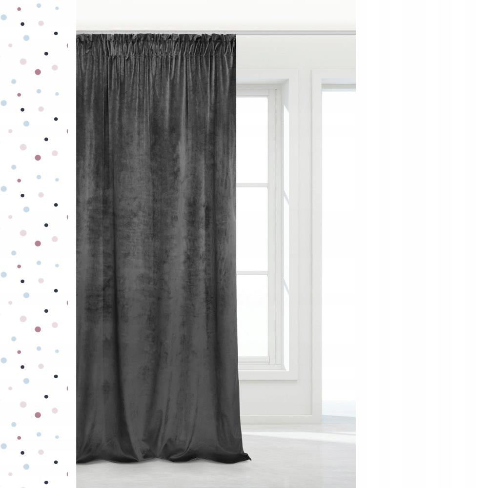 Veloursvorhang Soft Velvet 140x270 A566 - dunkelgrau 