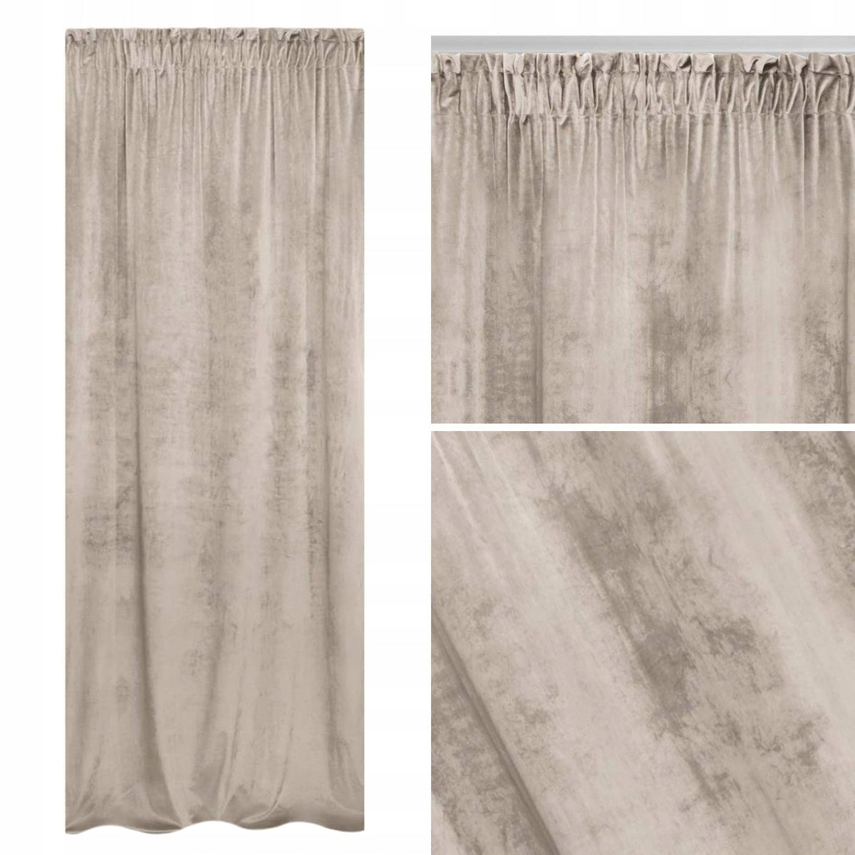 Veloursvorhang Soft Velvet 140x270 A566 - Dunkelbeige 