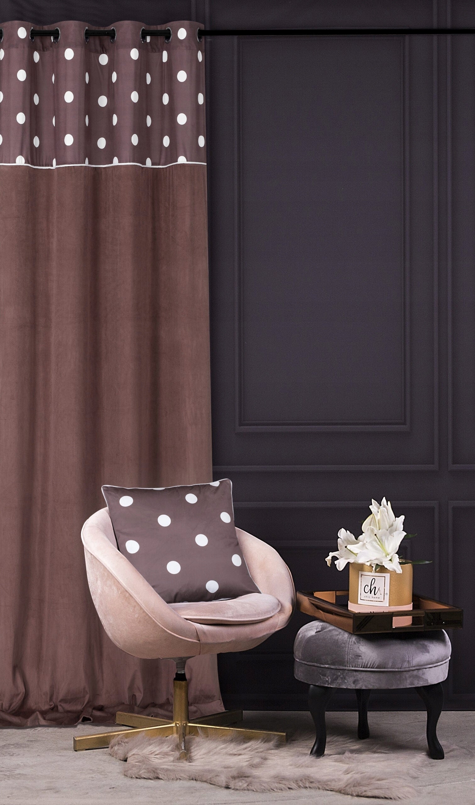Vorhang Chic Dots, 140x270 cm 