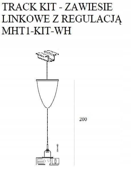 Kabeliai LED takelių pakabinimui nuo lubų Maxlight baltas 200cm MHT1-KIT-WH
