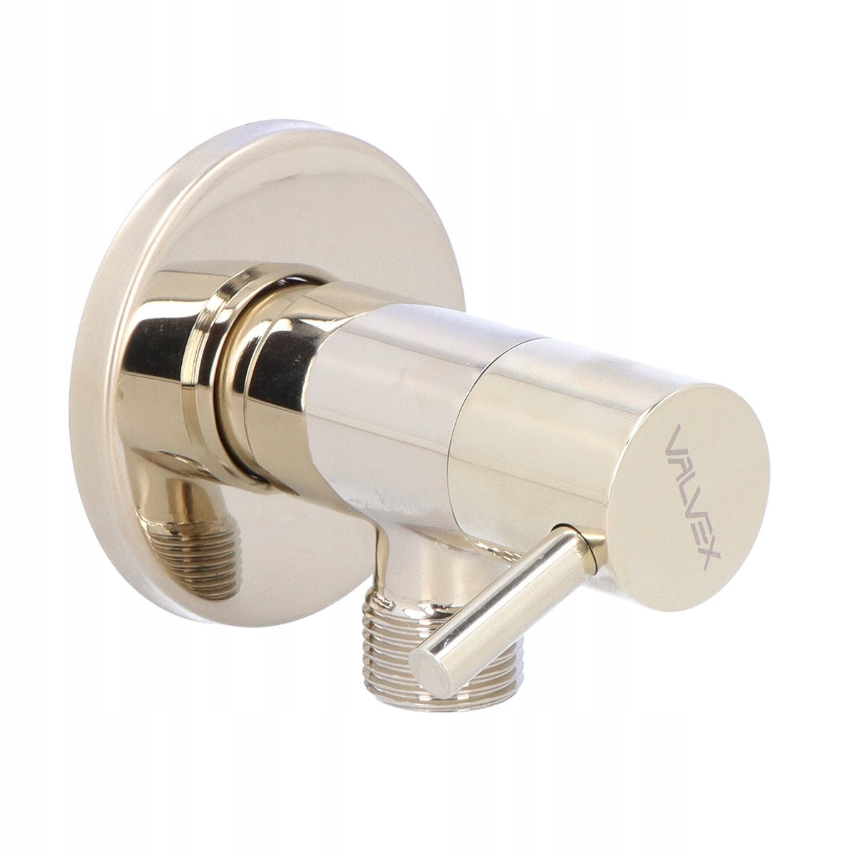 Eckhahnventil / Ventil 1/2" - 3/8" mit Keramikkopf, gold 