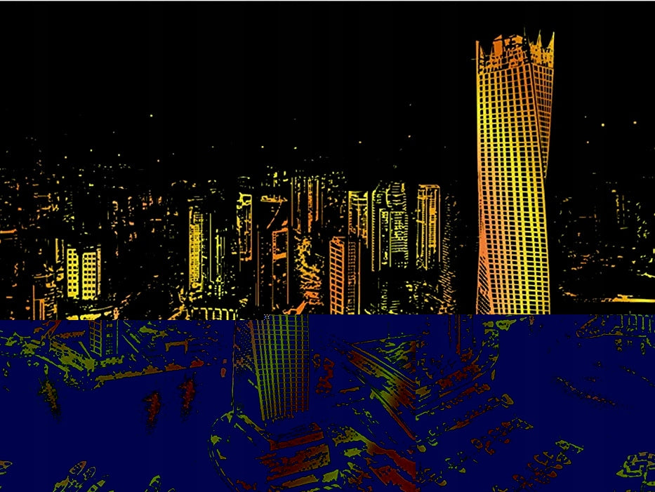 Rubbelbild von Dubai auf Norimpex-Karte, 40,5 x 28,5 cm 