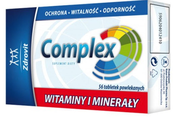 Zdrovit Complex vitamins and minerals 56 film-coated tablets Manufacturer code 5906204012410