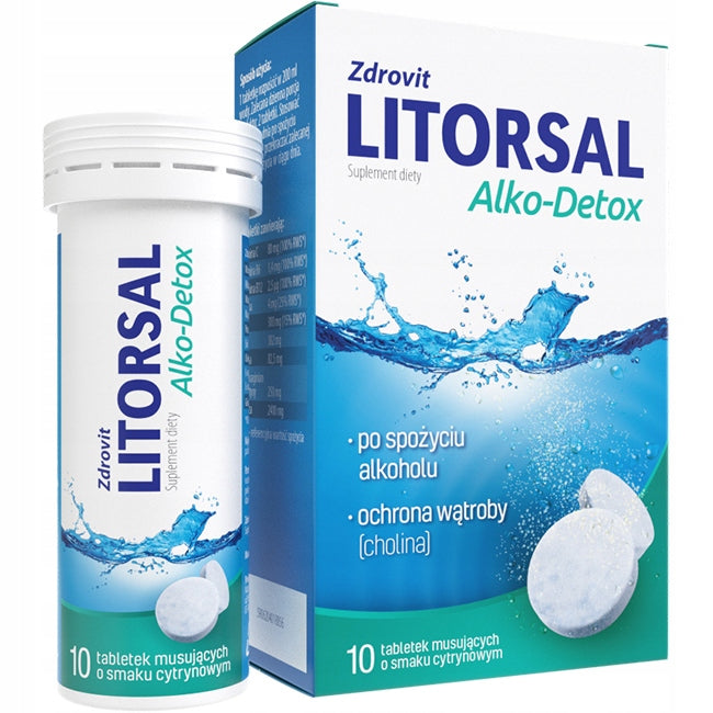 Zdrovit Litorsal After-Alko potassium vitamin B6 glucose 10 effervescent tabl