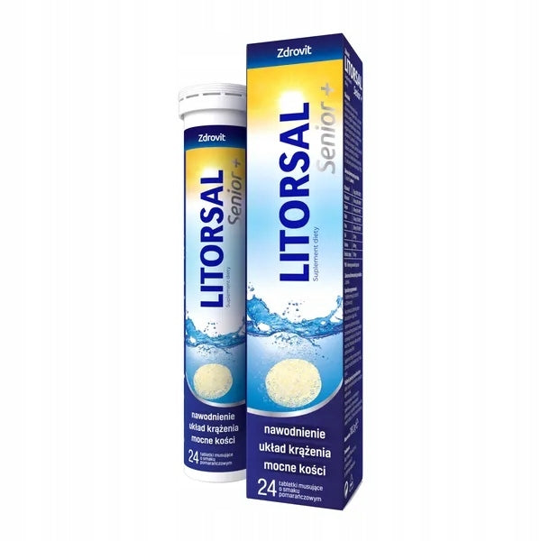 Zdrovit Litorsal Senior+, orange flavour, 24 effervescent tablets