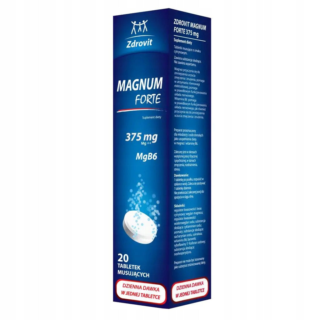 Zdrovit Magnum Forte 375 mg 20 tablets