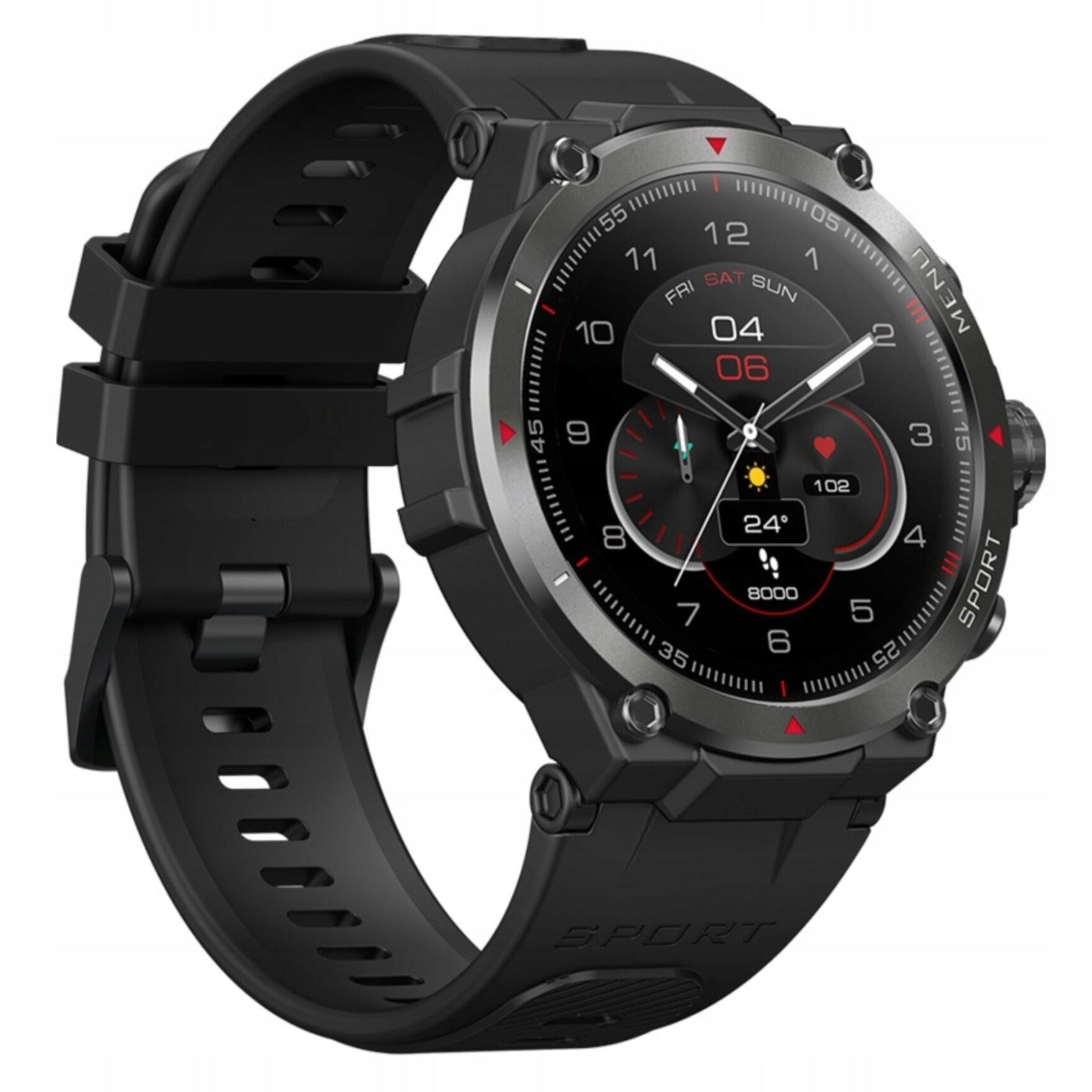 Zeblaze Smartwatch Stratos 2 Black AMOLED GPS Waterproof 5ATM 300mAh Batteries included yes