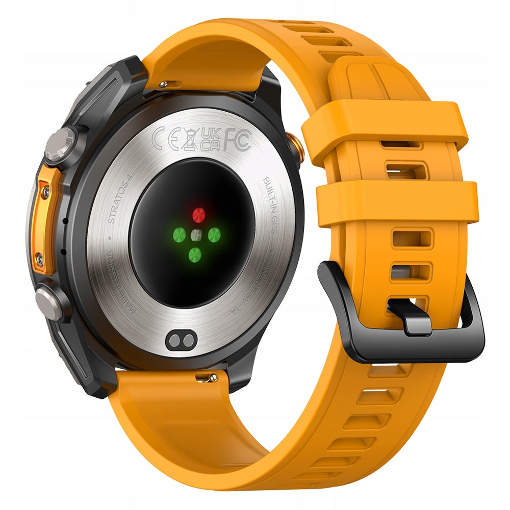 Zeblaze Smartwatch Stratos 4 Orange GPS MIL-STD-810H 5 ATM IP69K AMOLED HD Brand Zeblaze