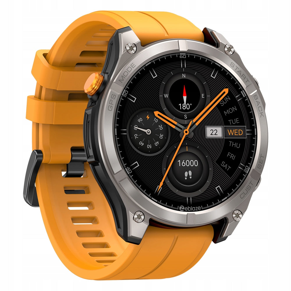 Zeblaze Smartwatch Stratos 4 Orange GPS MIL-STD-810H 5 ATM IP69K AMOLED HD Manufacturer code stratos4