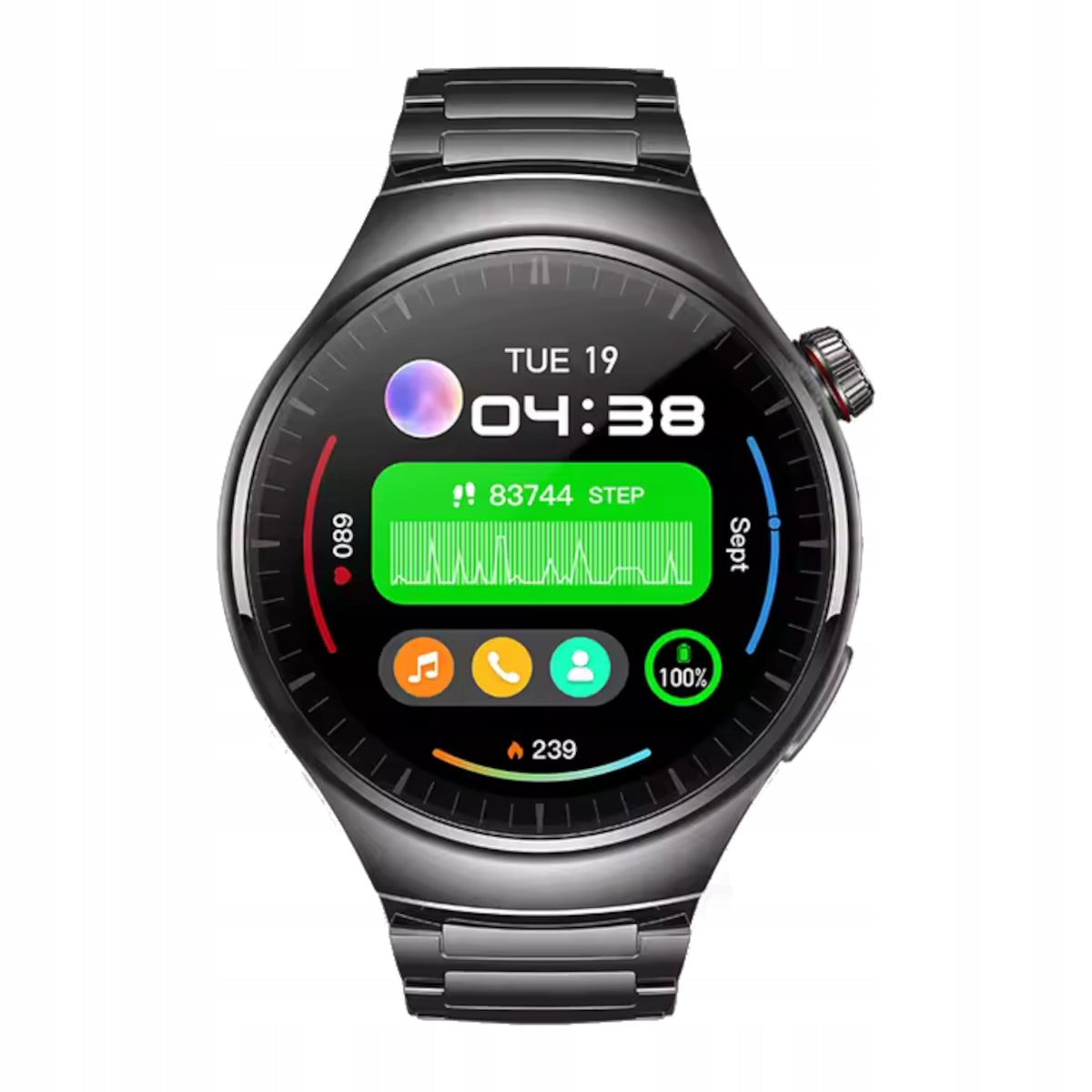 Zeblaze Smartwatch Thor Ultra Elite Black with Steel Strap