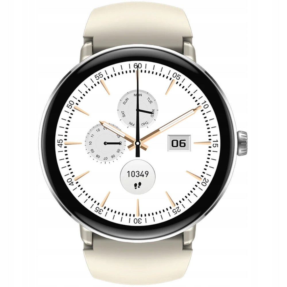 Zeblaze Women's Smartwatch Lily 2 Silver Beige AMOLED 2 Straps AoD Saturation Brand Zeblaze