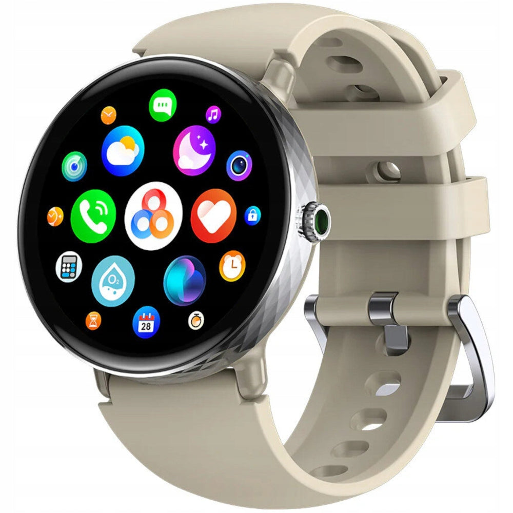Zeblaze Women's Smartwatch Lily 2 Silver Beige AMOLED 2 Straps AoD Saturation Packaging status original