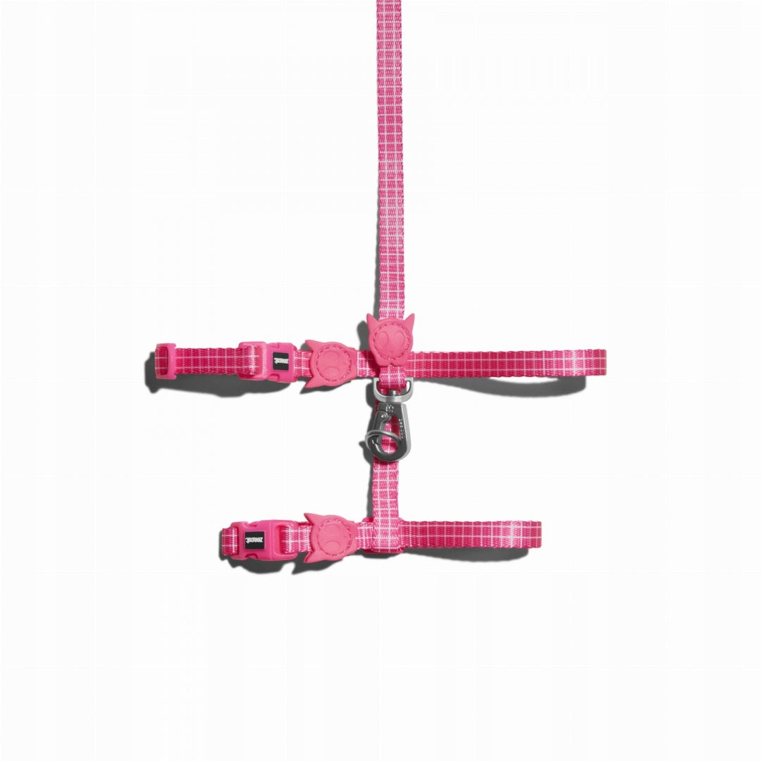 Zee Cat Wave Pink Cat Harness and Leash