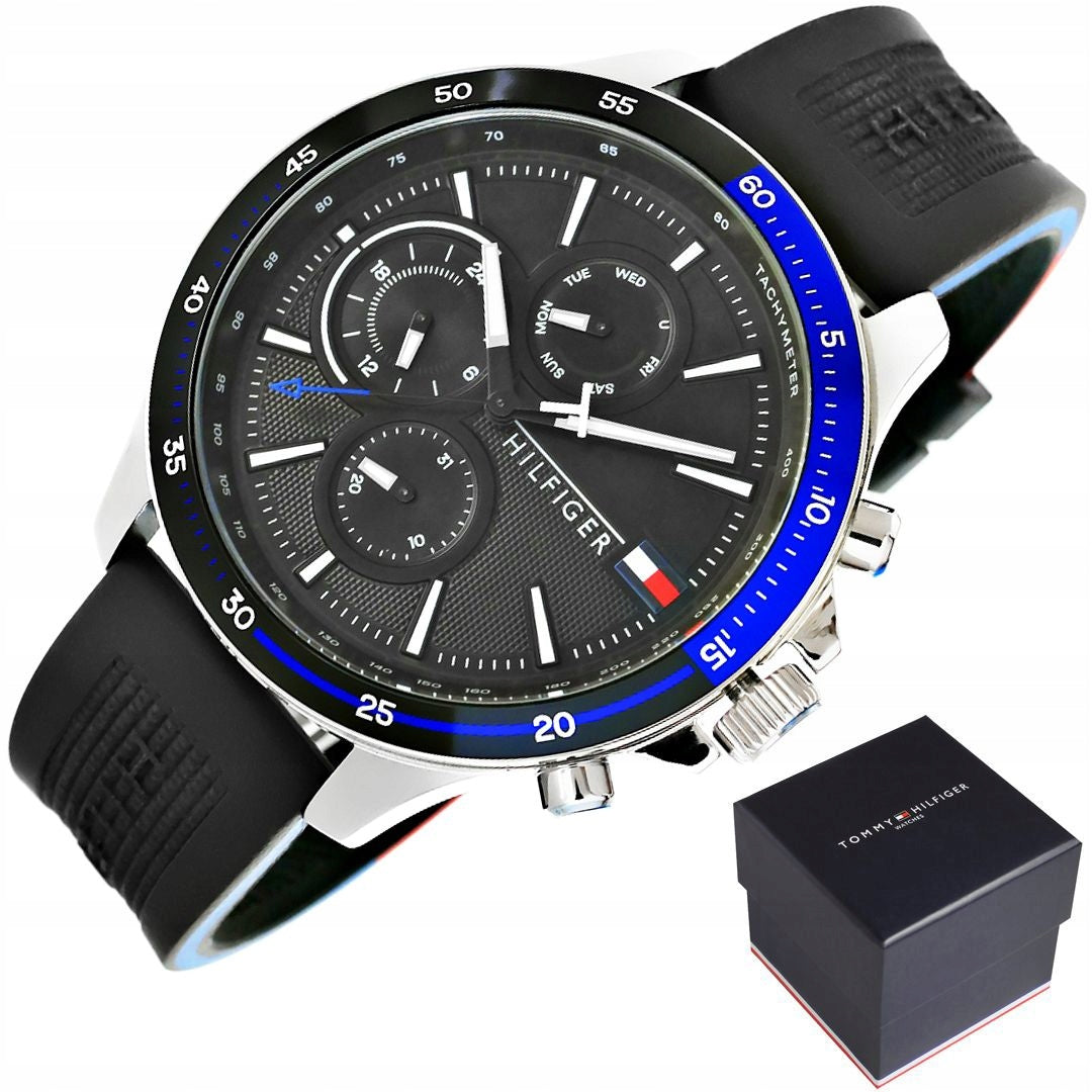 Tommy Hilfiger Herrenuhr, Schwarz 
