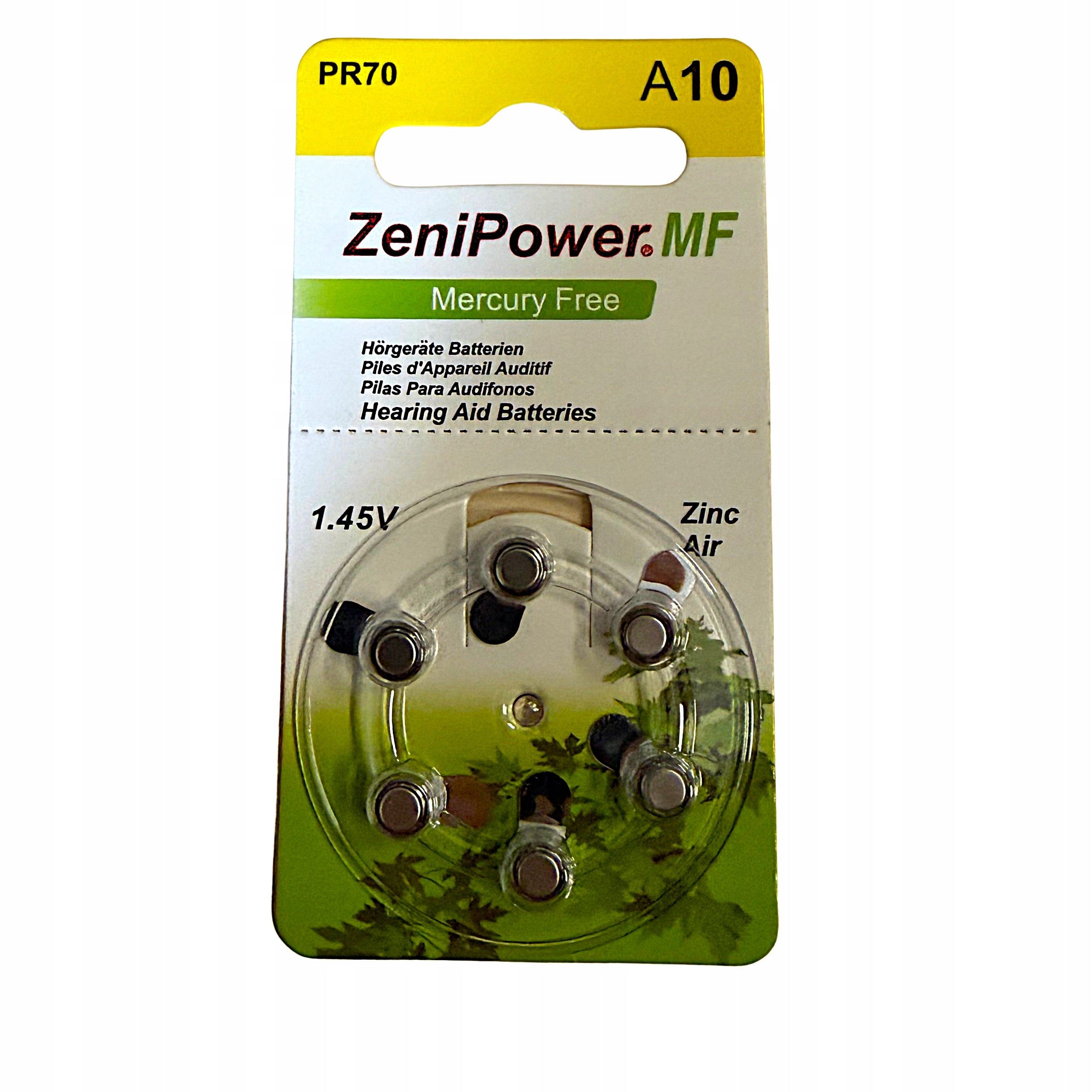 ZeniPower MF Hearing Aid Batteries 10 PR70 1,45V 6pcs