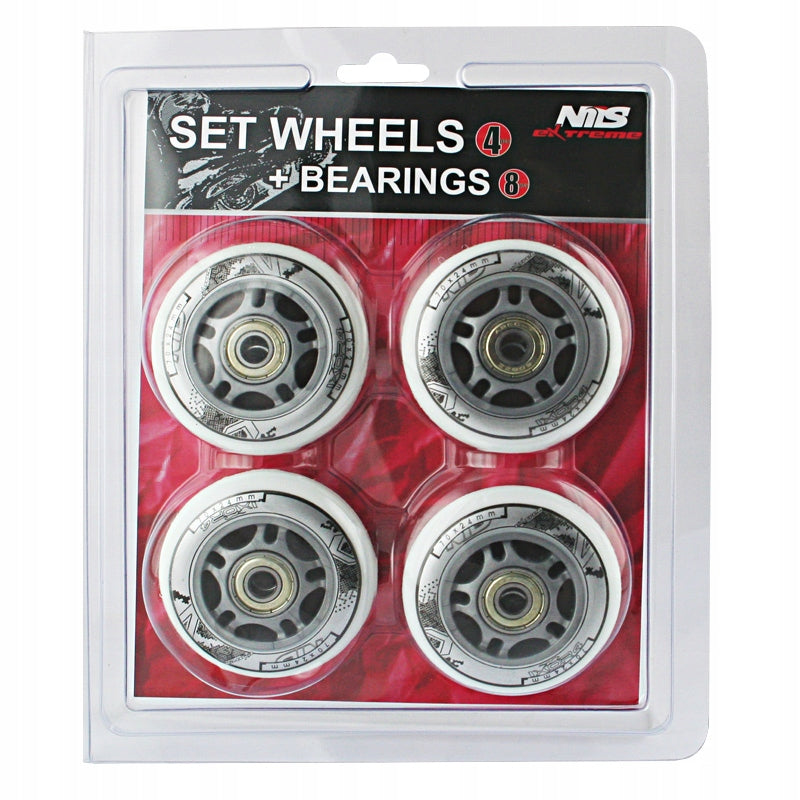 Rollen für Rollschuhe Nils Extreme 76x24 mm PU, 82A 