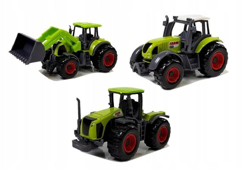 Set landwirtschaftliche Fahrzeuge mit Tierfiguren LeanToys 