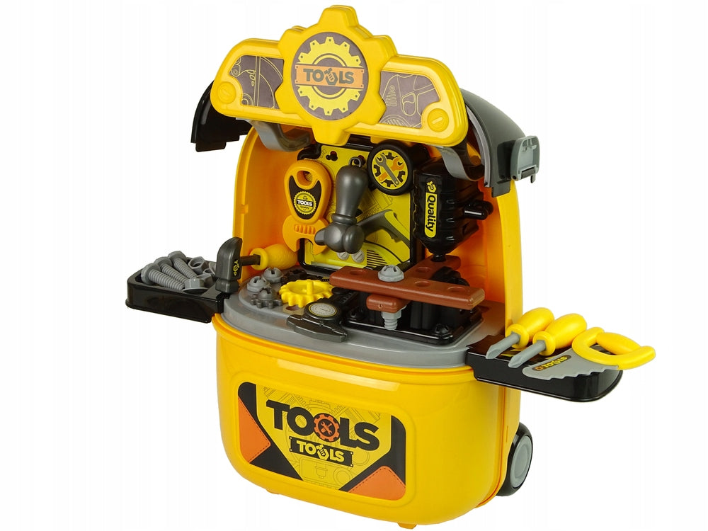 Žaislinis ratų įrankių rinkinys berniukams Lean Toys, geltonas
