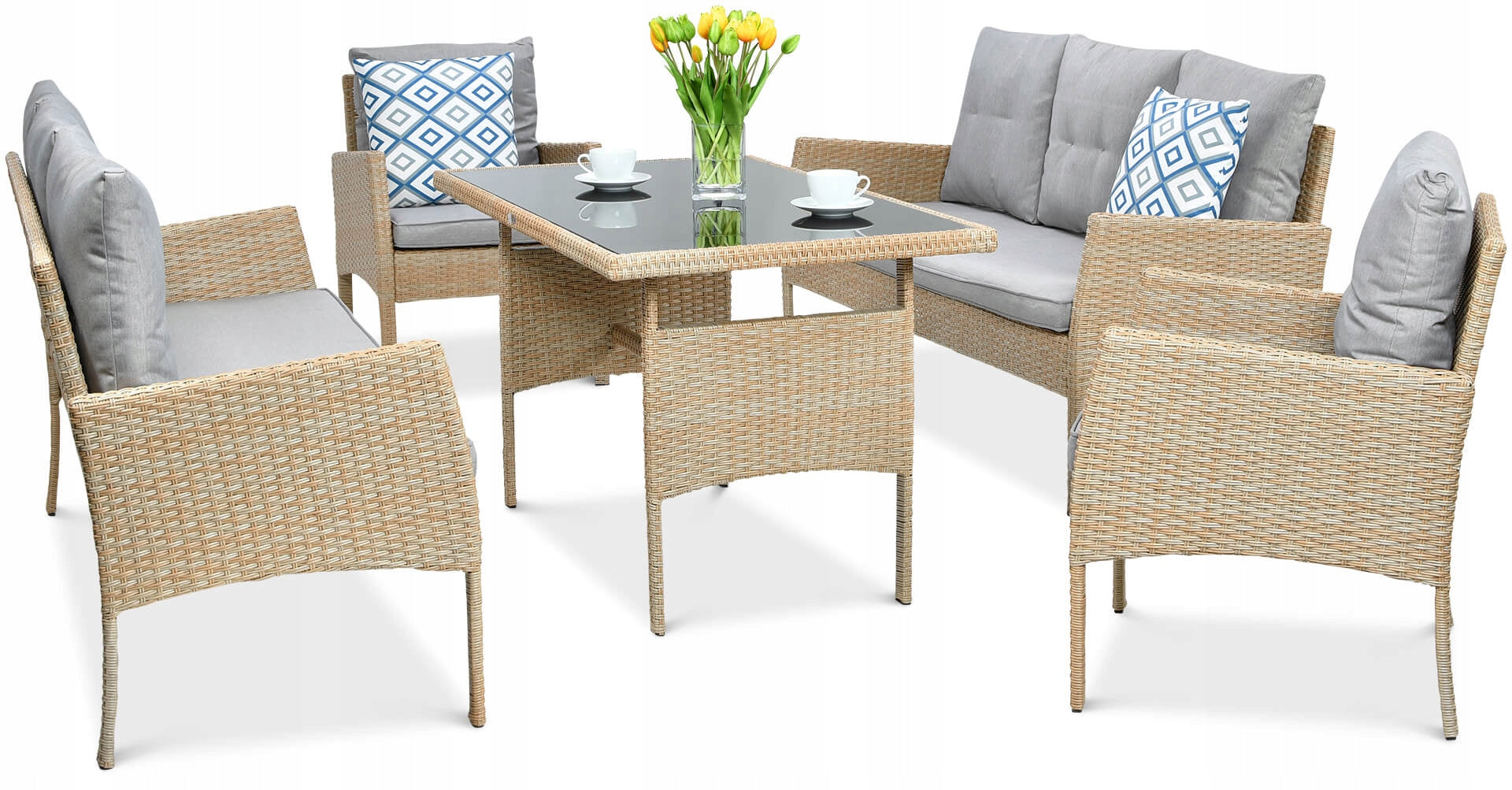 Gartenmöbelset Cortina Family, beige 