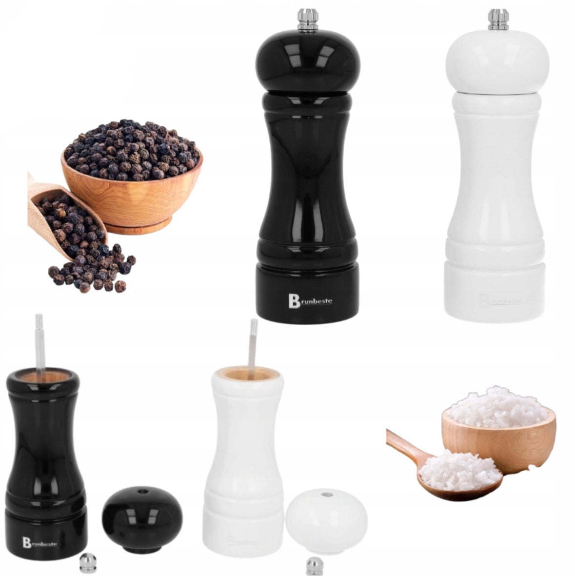 Pipirų ir druskos malūnėlių rinkinys