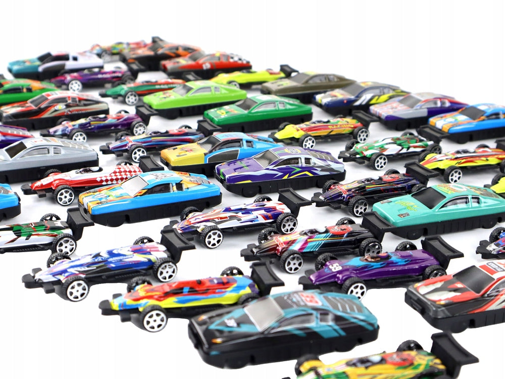 Žaislinių automobilių rinkinys Lean toys, 50 vnt.