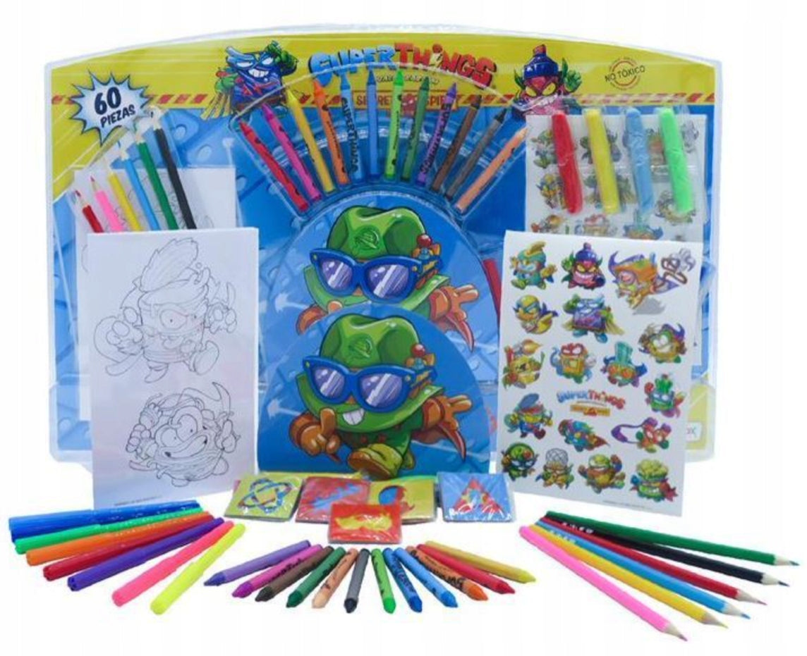 Set Malwerkzeuge Super Zings, 60-tlg. 