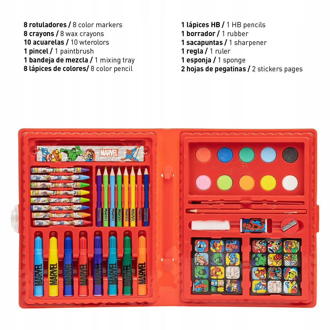 Zeichenset Marvel Suitcase, Rot 