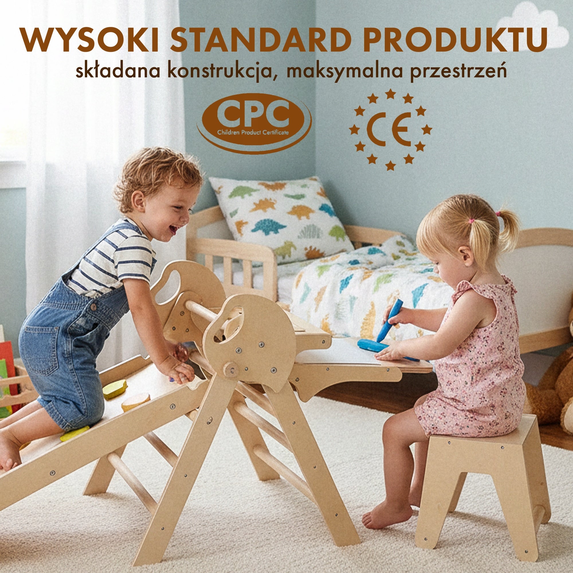 Zestaw do wspinaczki i sztuki 6 w 1 Montessori Kid's age 12＋ months