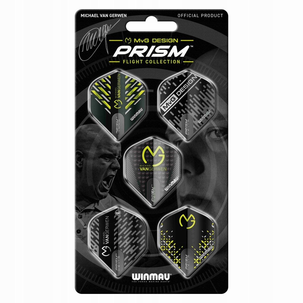 Flügelset Winmau Prism MvG, verschiedene Farben 