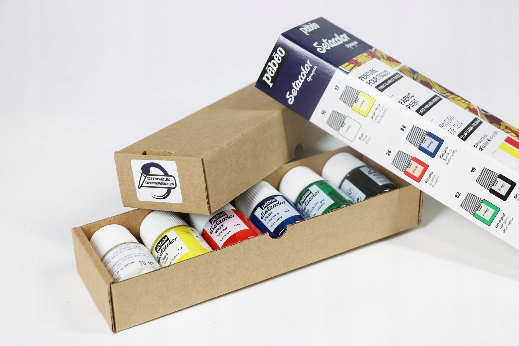 Set zum Malen auf Stoff Pebeo Setacolor Opaque matt, 6x20ml 