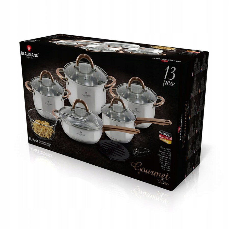 Blaumann Gourmet Line puodų su dangčiais rinkinys, 13 dalių