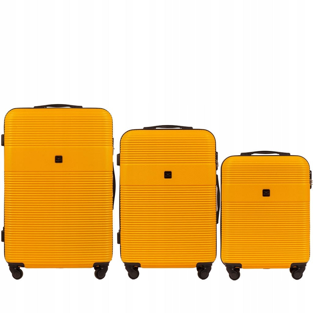 Set mit 3 Koffern Wings 5398, gelb 
