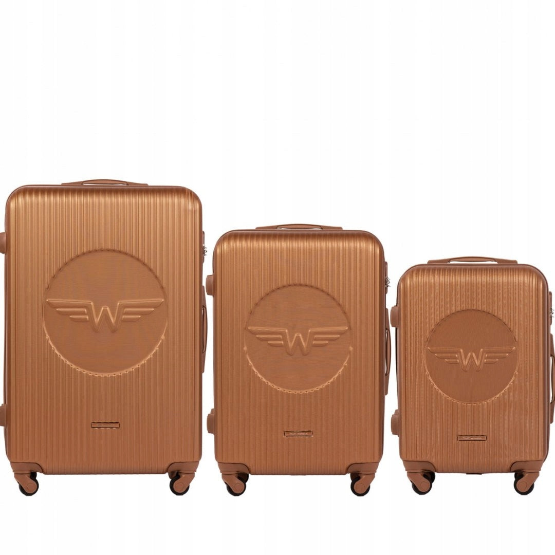 Set mit 3 Koffern Wings SWL01, braun 