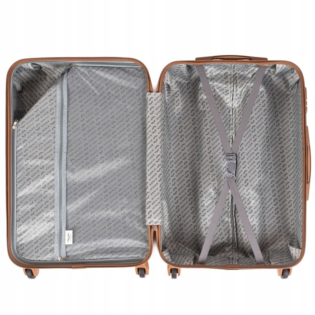 Set mit 3 Koffern Wings SWL01, braun 