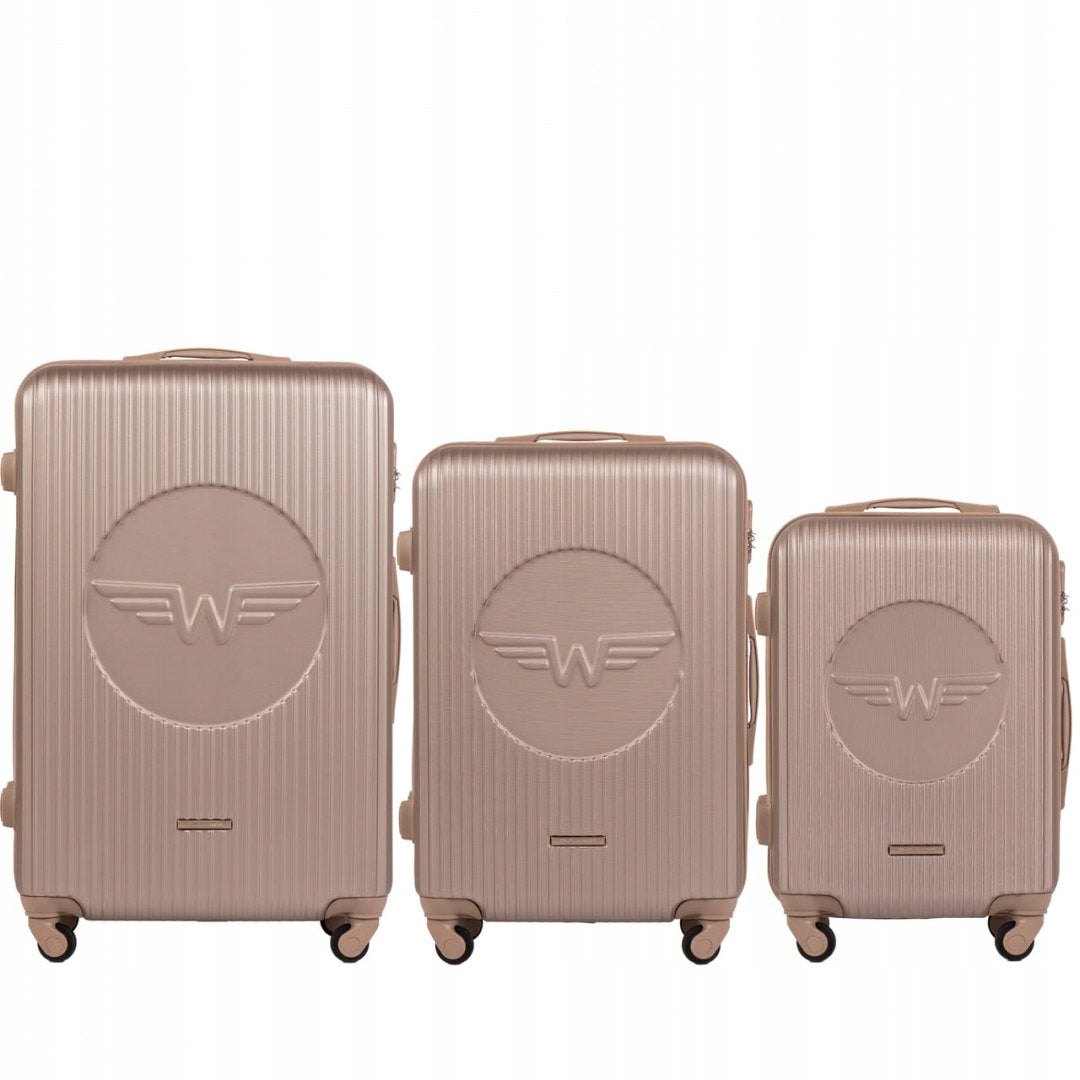 Set mit 3 Koffern Wings SWL01, braun 