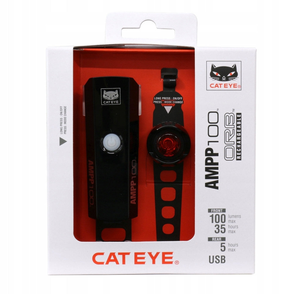 Žibintų komplektas Cat Eye AMPP 100 USB (6774)