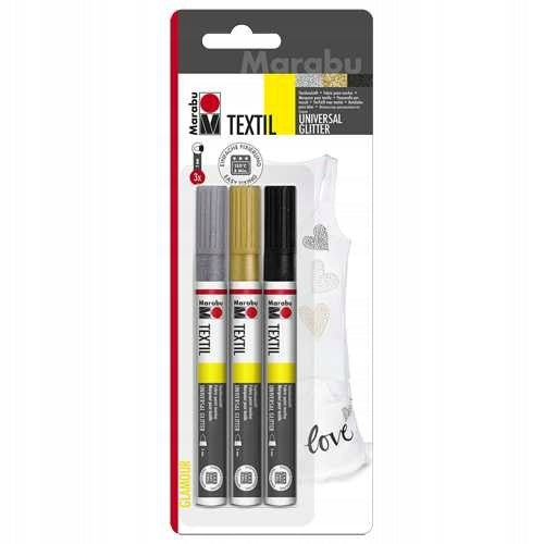 Textilmarker Glitter 3mm 3St. 