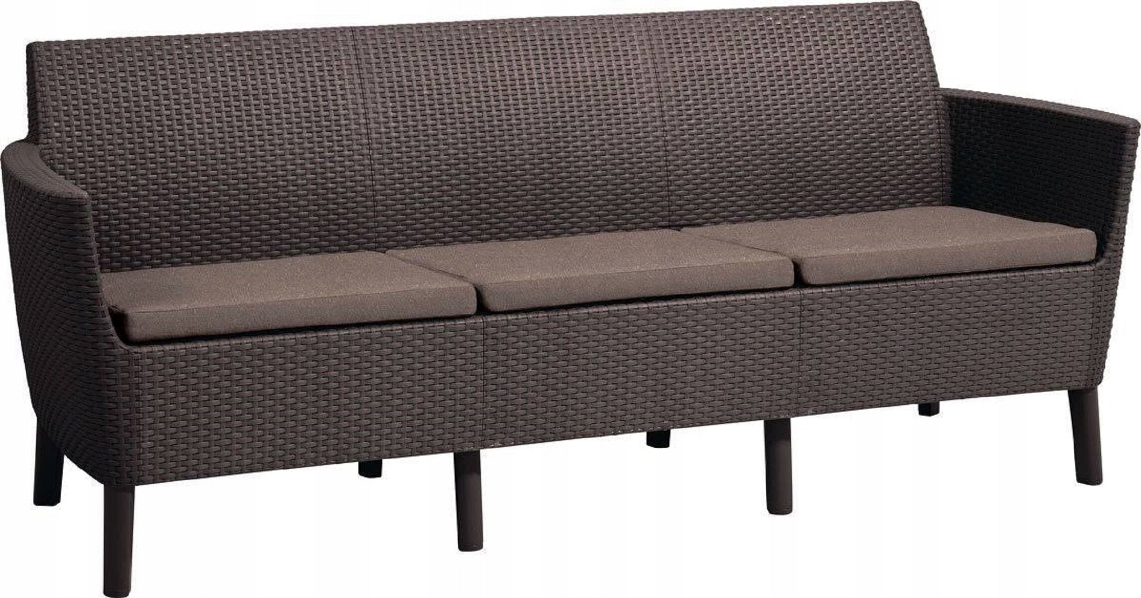 Salemo 3-Sitzer-Set Gartenmöbel, braun 