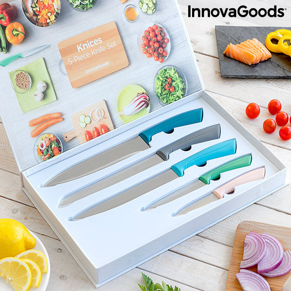 Peilių rinkinys Knices InnovaGoods 5 Dalys