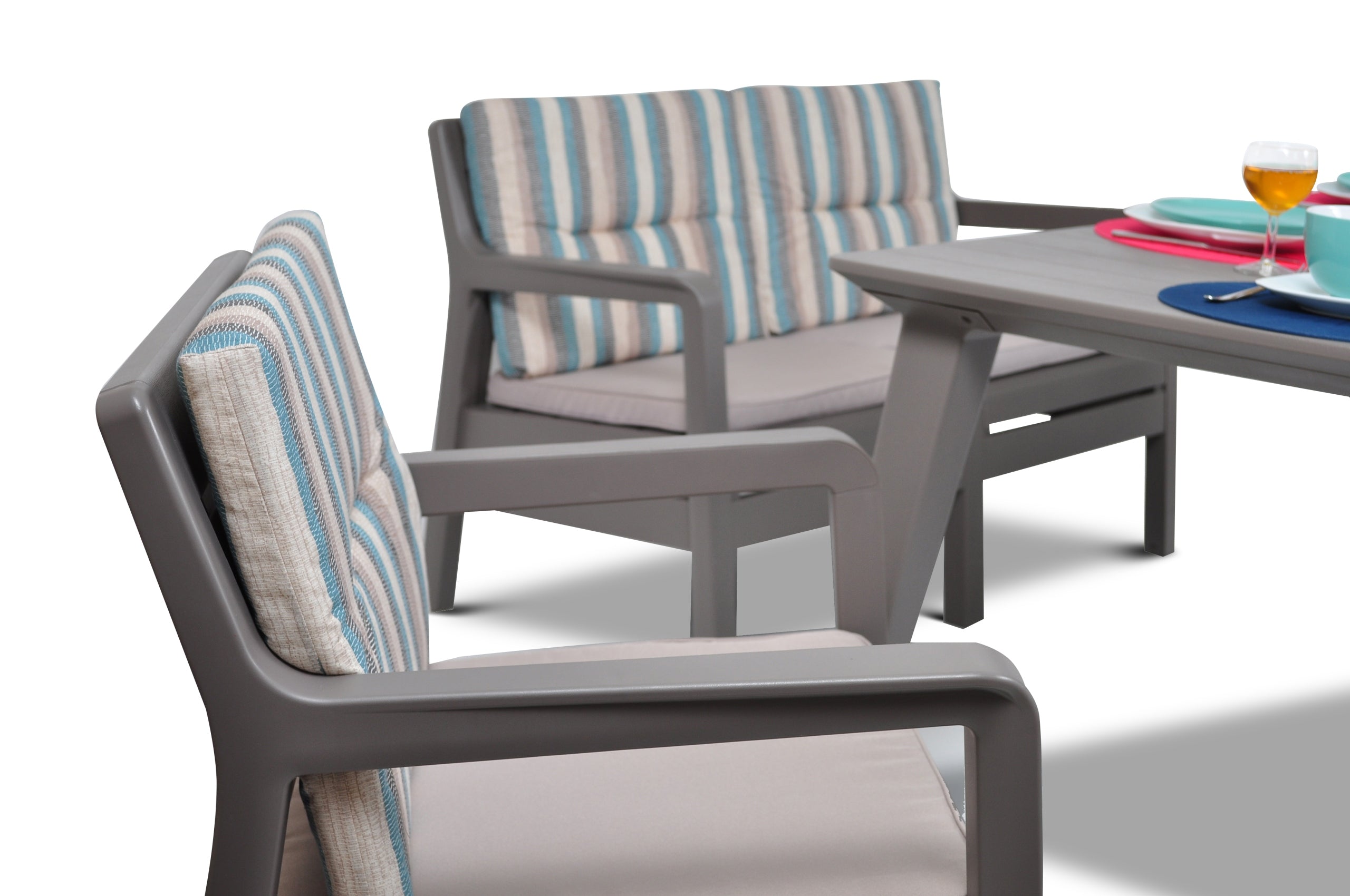 Gartenmöbelset Delano Set mit Lima 160 Tischen, beige 