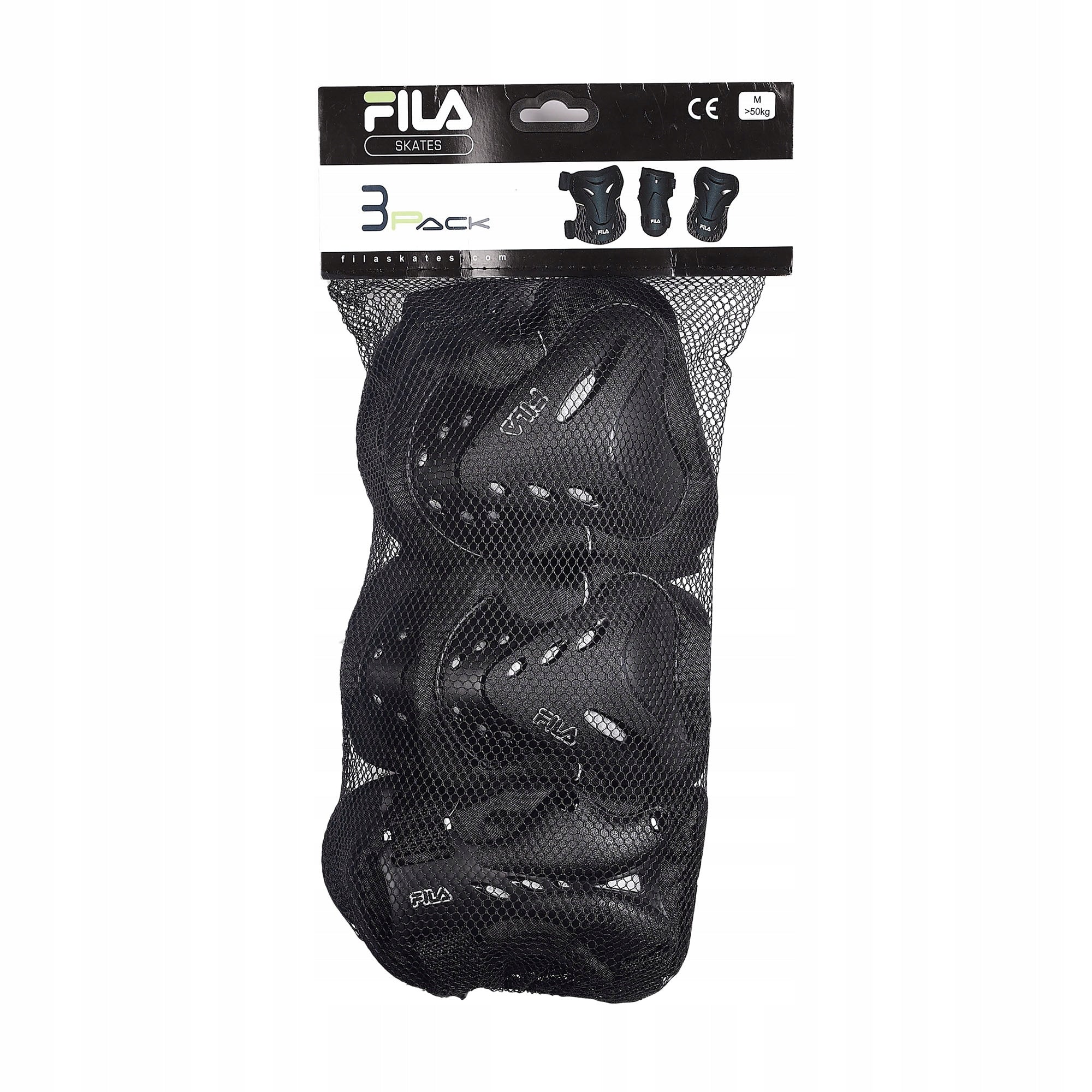 Schutzset Fila 3-Pack, XL, schwarz 