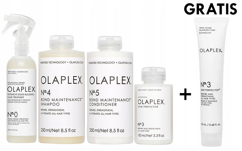 Ein Set Haarkosmetik für geschädigtes Haar Olaplex Best Of The Bond Builders 
