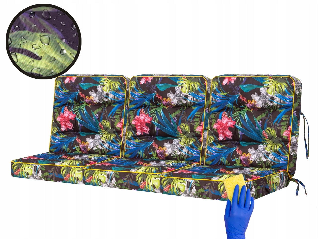 3-jų pagalvių komplektas sūpynėms Hobbygarden Venus 180 cm, įvairiaspalvis