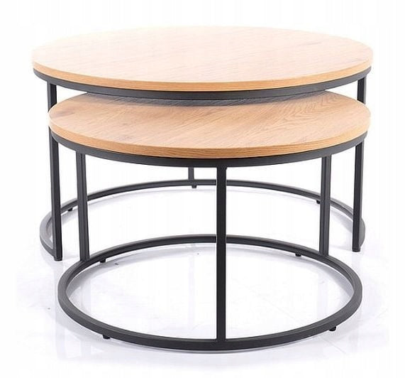 Set mit 2 Couchtischen Signal Meble Atlanta, braun 